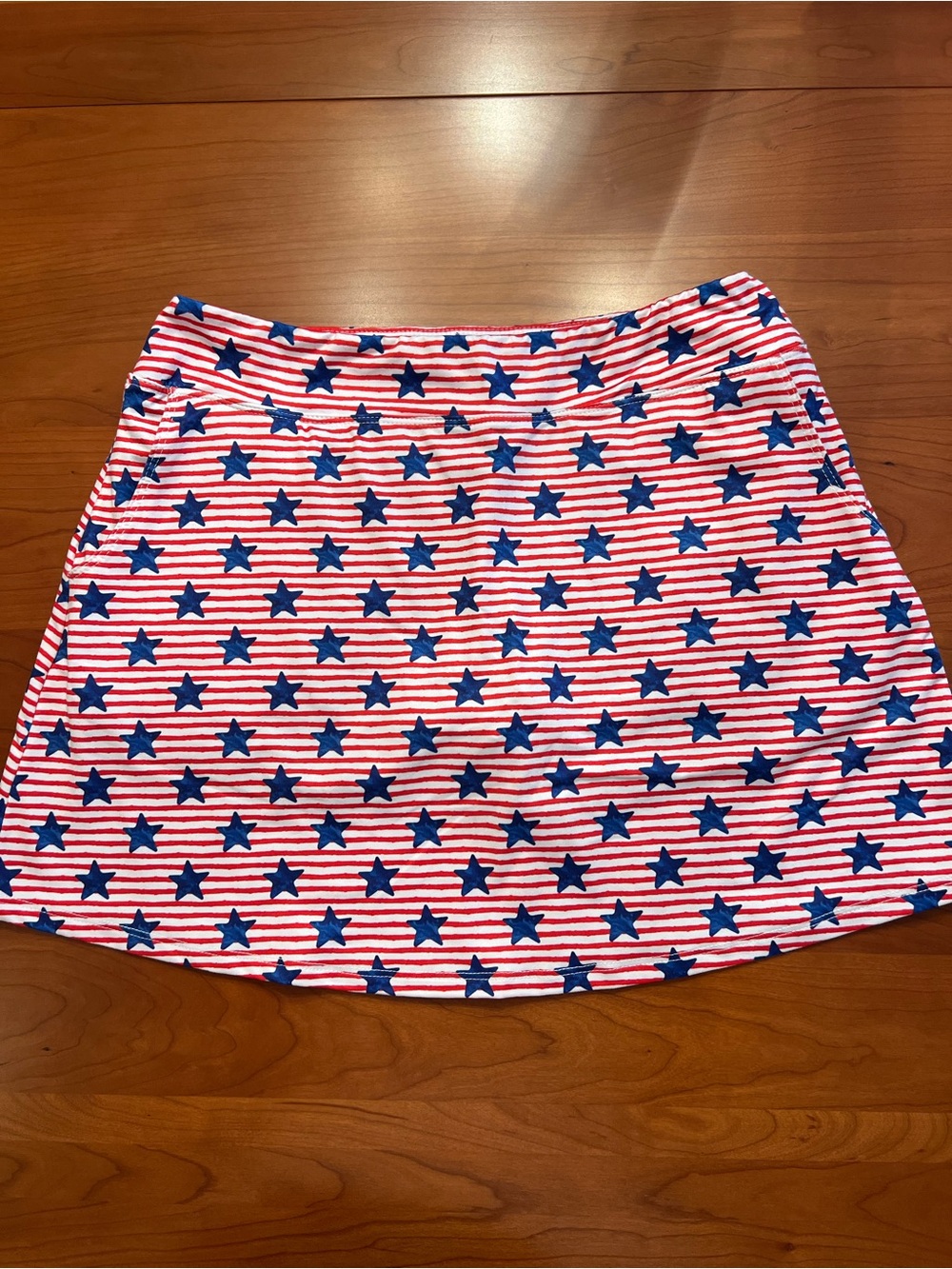 Patriotic Star-Print Skort in Red, White & Blue